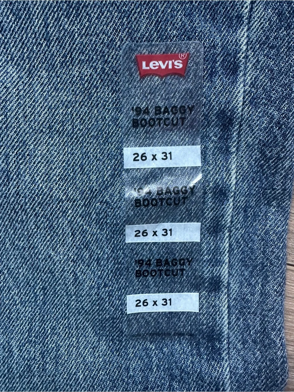 Levi's Blue Bootcut Denim Jeans with Signature Back Pockets NWT